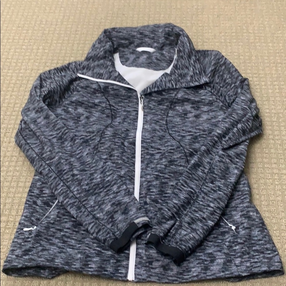 LULULEMON Black full zip  Athletic Jacket Sz 10